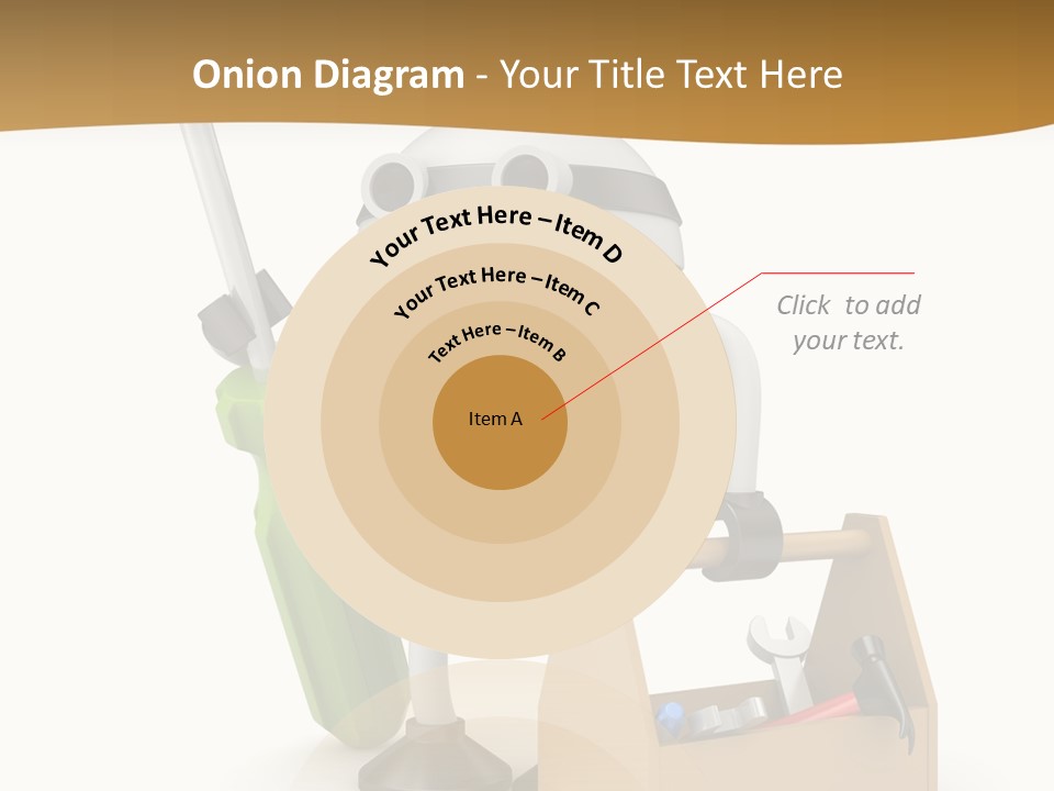 A Robot With A Tool In A Box On A White Background PowerPoint Template