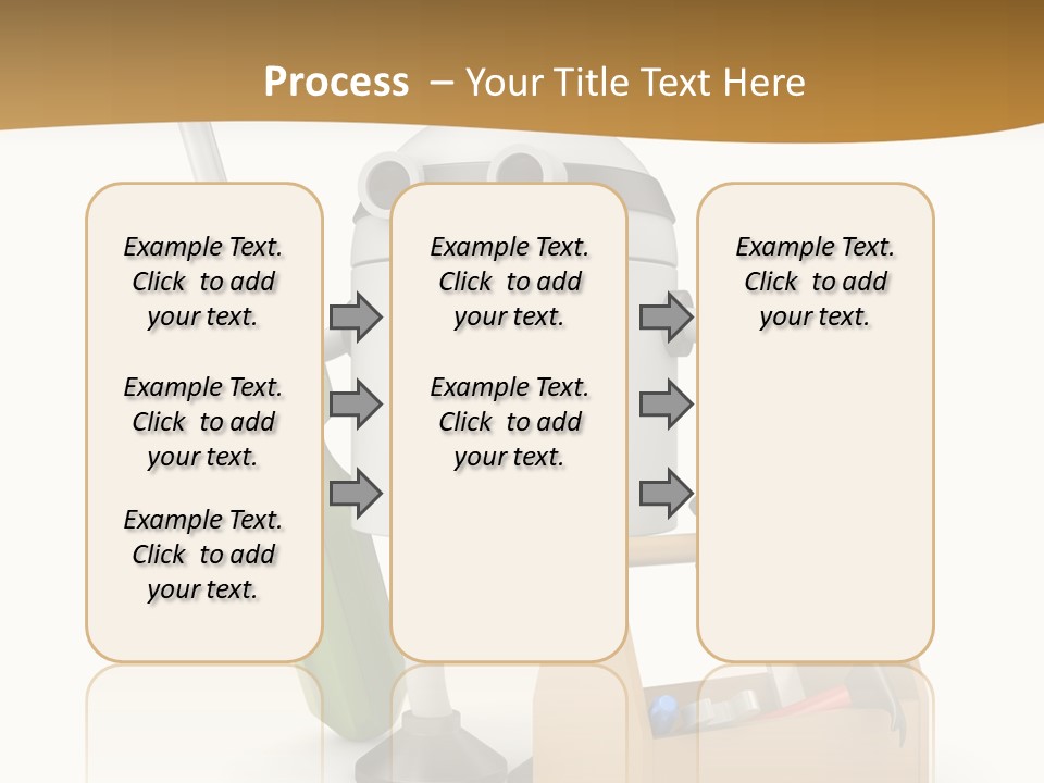 A Robot With A Tool In A Box On A White Background PowerPoint Template