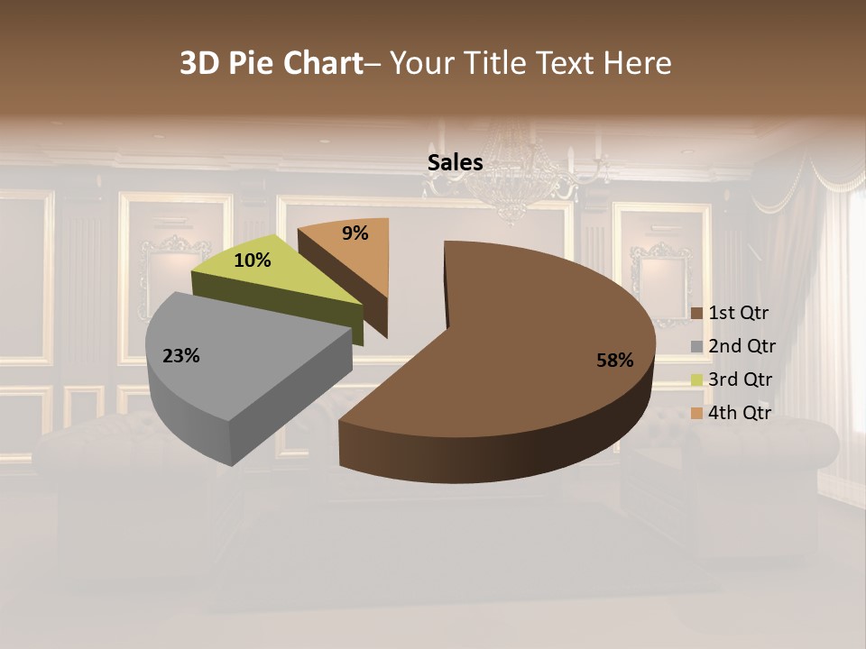 Furry Design Candle PowerPoint Template