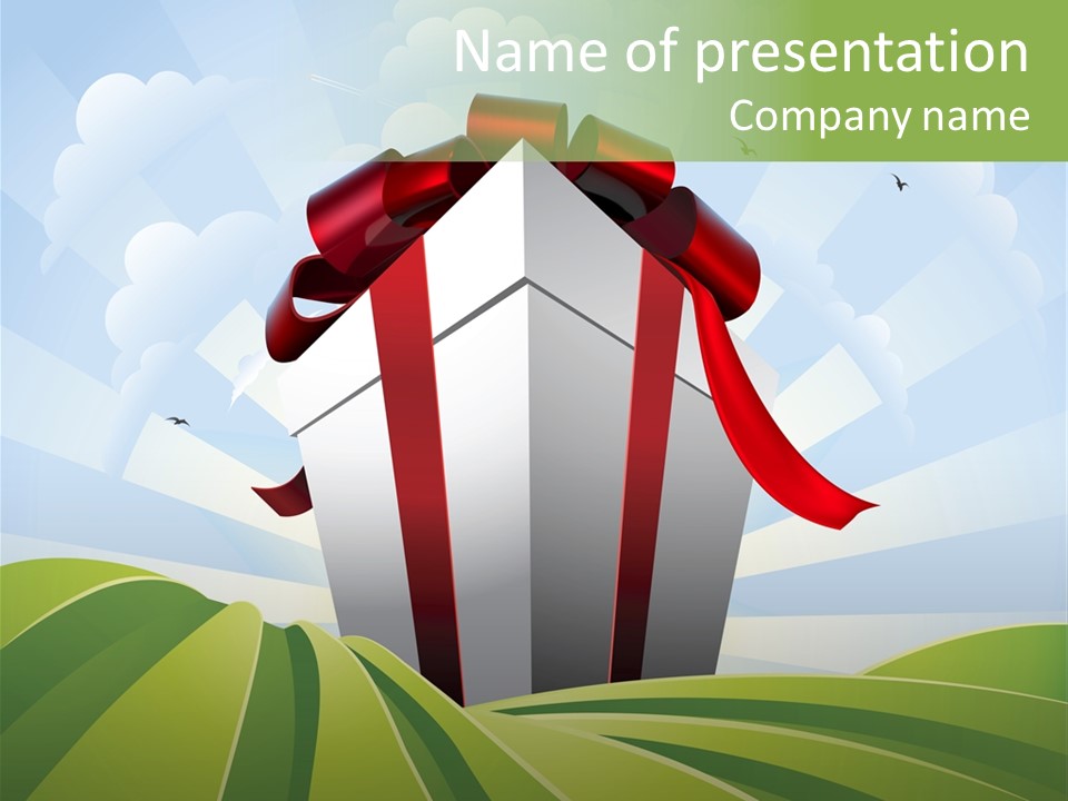 Bow Grass Sale PowerPoint Template