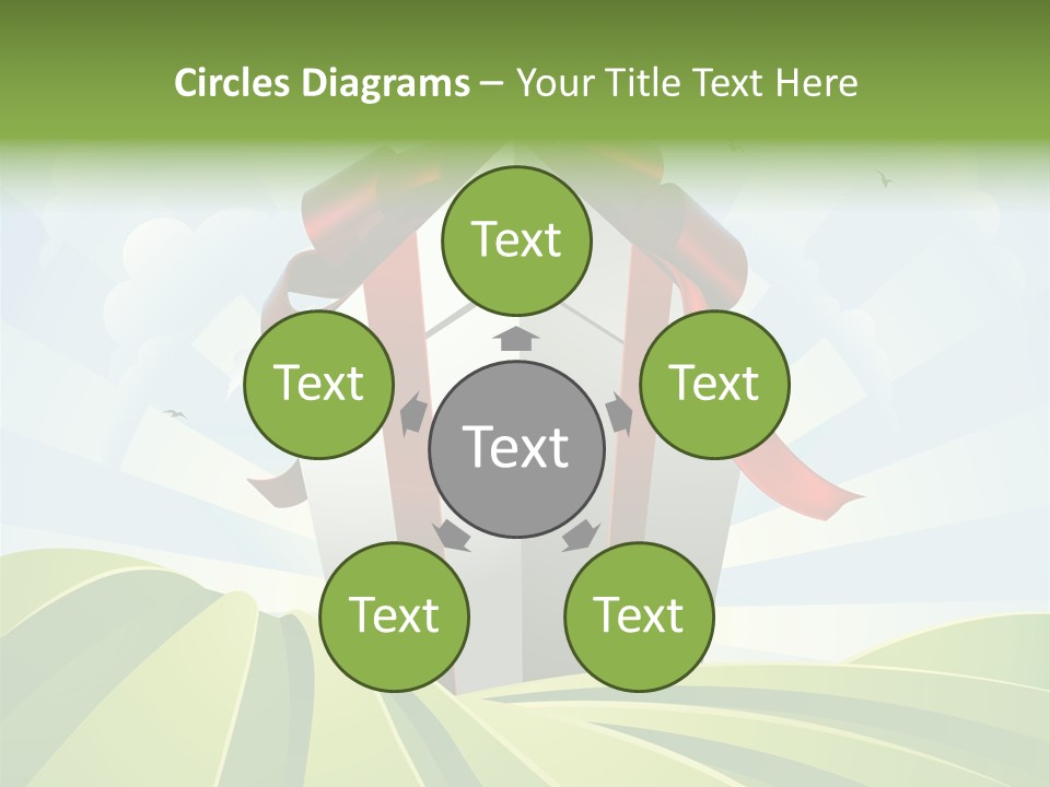 Bow Grass Sale PowerPoint Template