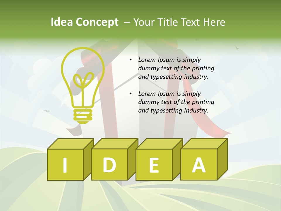 Bow Grass Sale PowerPoint Template