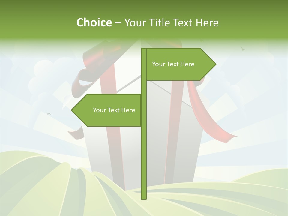 Bow Grass Sale PowerPoint Template