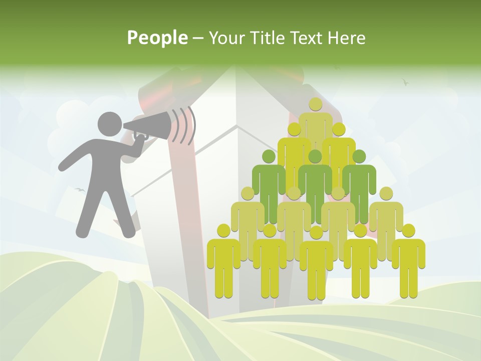 Bow Grass Sale PowerPoint Template