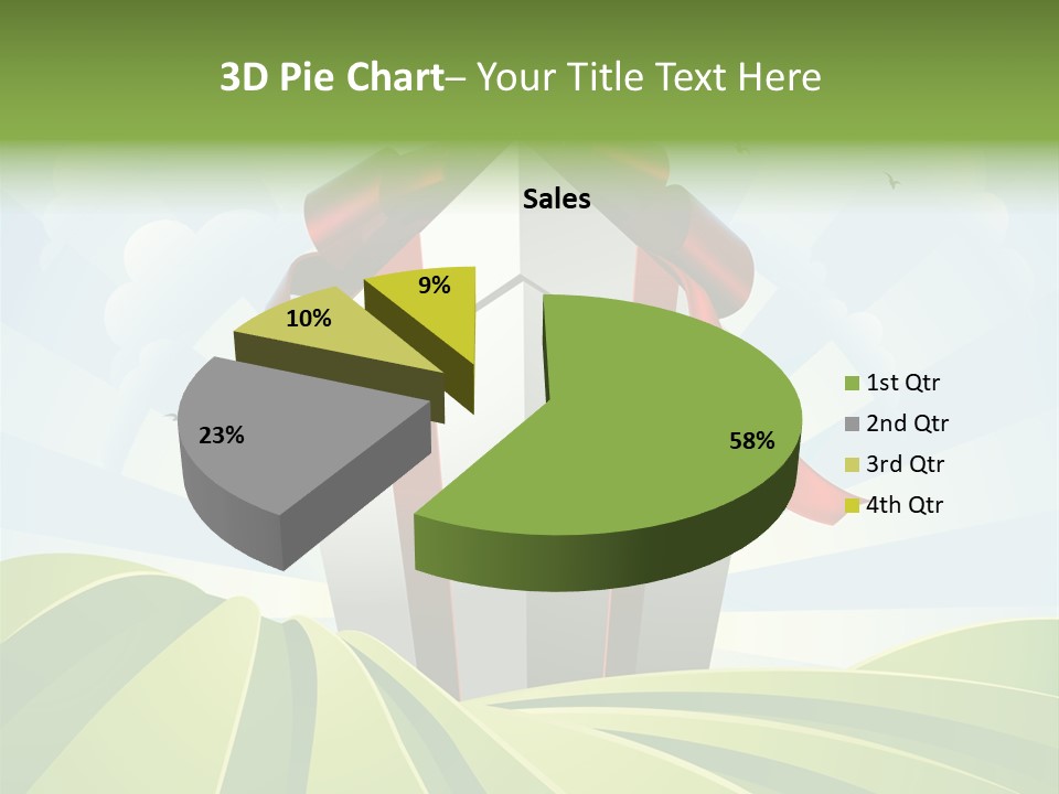 Bow Grass Sale PowerPoint Template