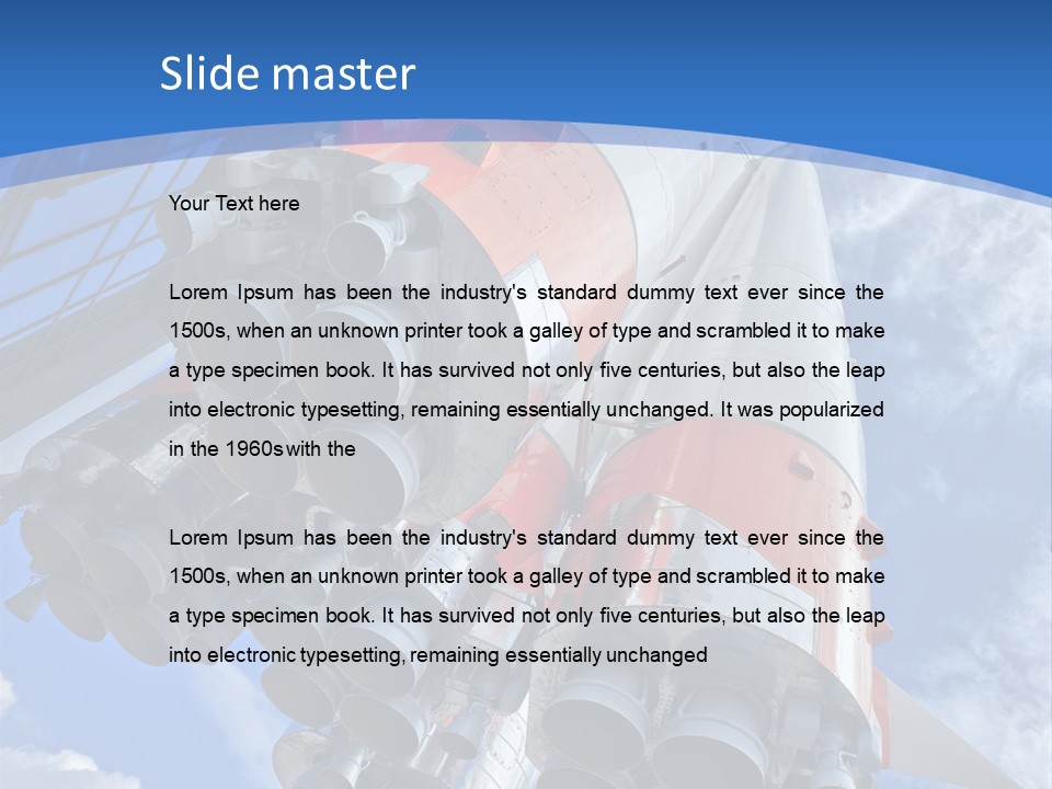 Rocket Cosmonaut Industrial PowerPoint Template