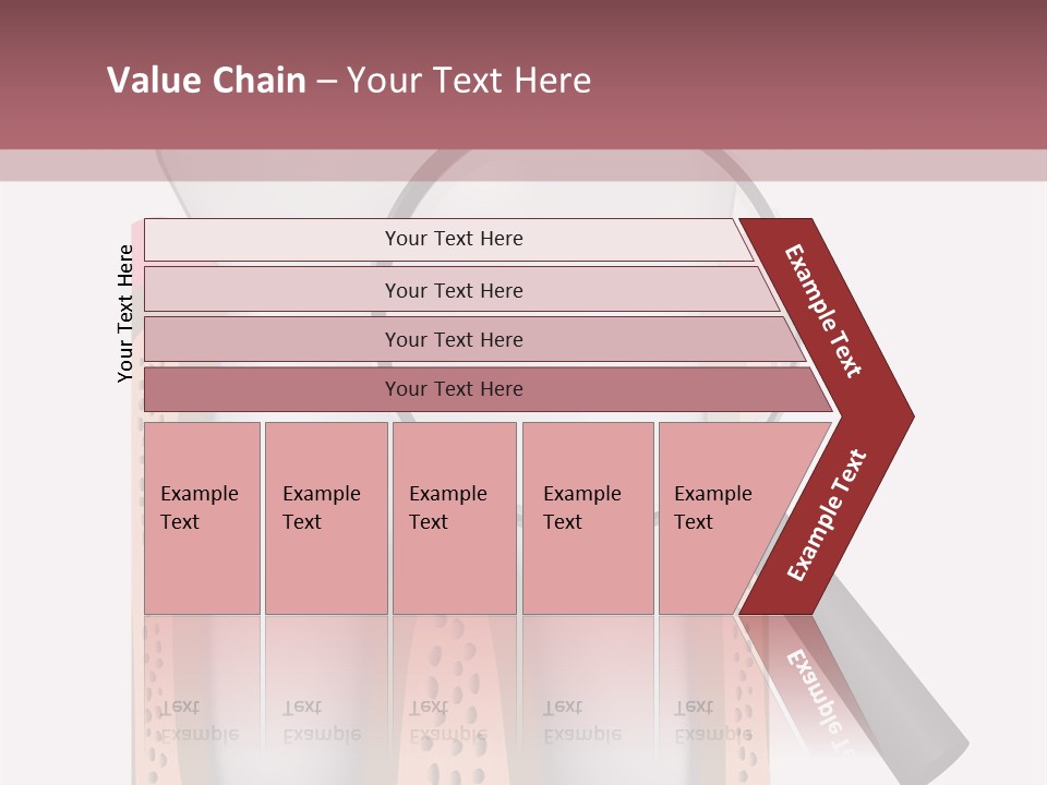 A Tooth With A Magnifying Glass On Top Of It PowerPoint Template