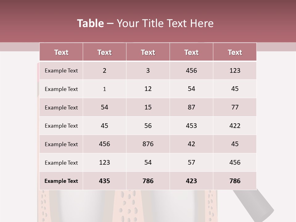 A Tooth With A Magnifying Glass On Top Of It PowerPoint Template