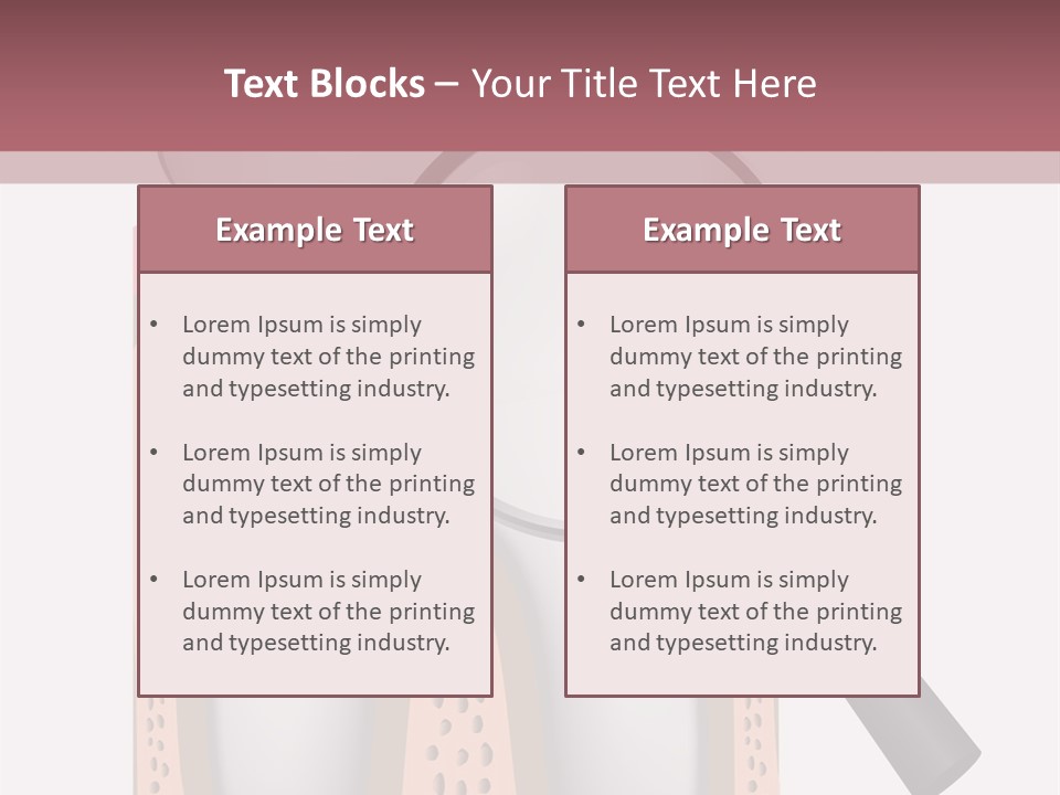 A Tooth With A Magnifying Glass On Top Of It PowerPoint Template