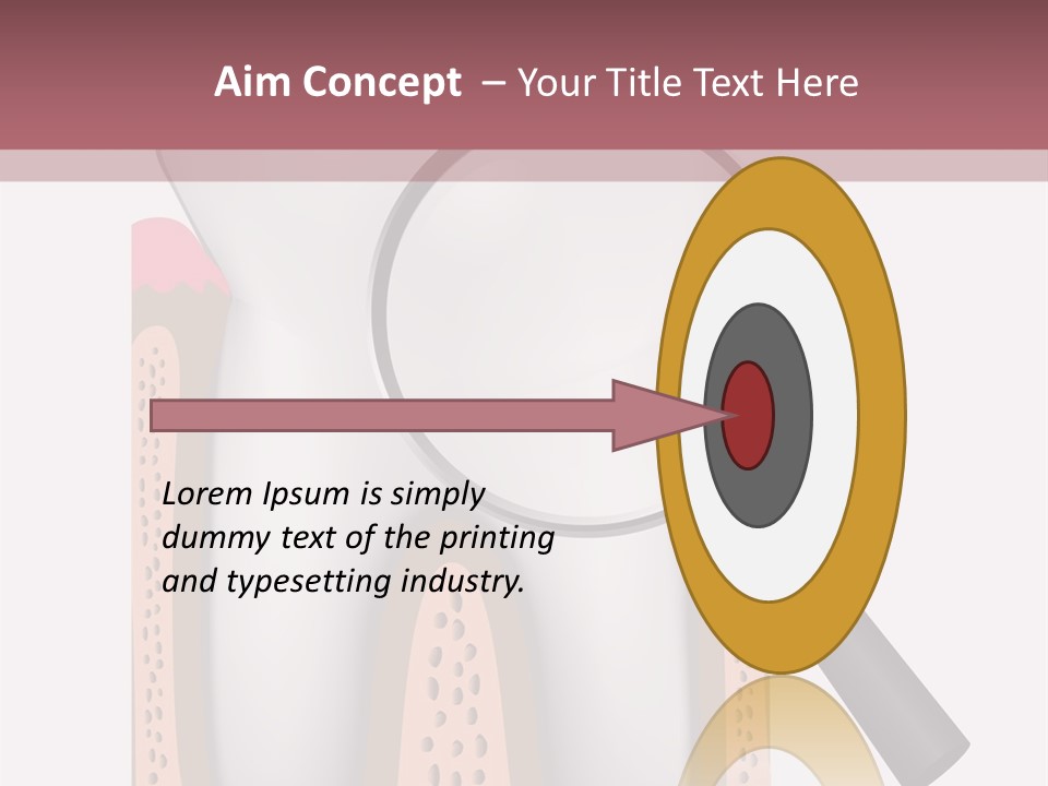A Tooth With A Magnifying Glass On Top Of It PowerPoint Template
