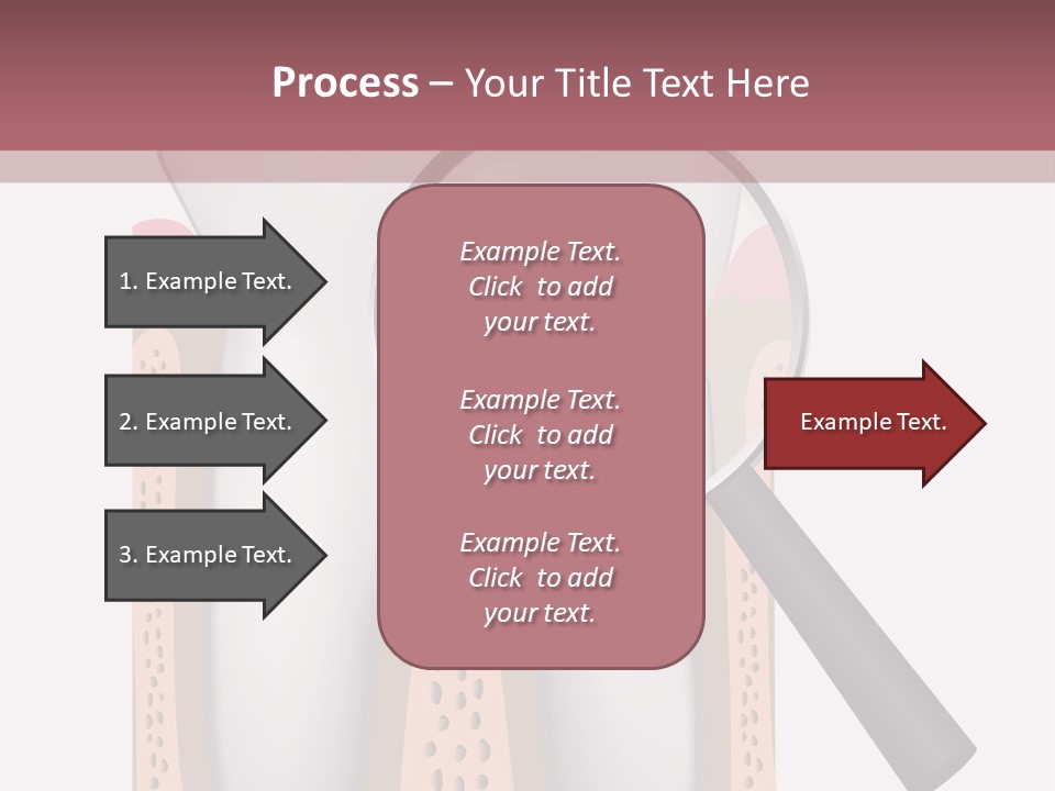 A Tooth With A Magnifying Glass On Top Of It PowerPoint Template
