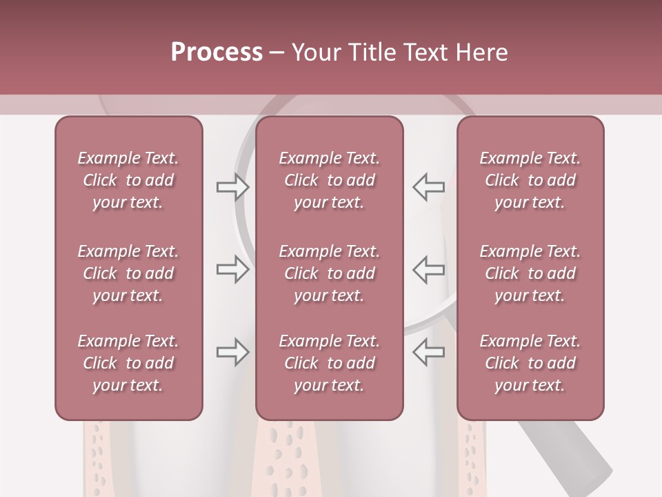 A Tooth With A Magnifying Glass On Top Of It PowerPoint Template