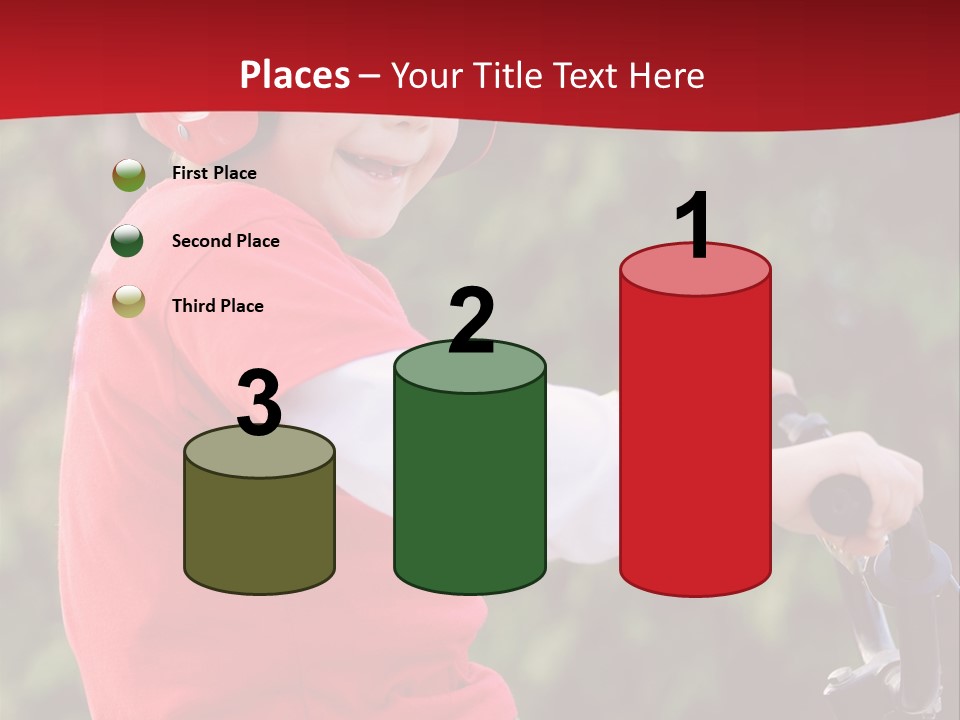 Outdoor Young Kid PowerPoint Template