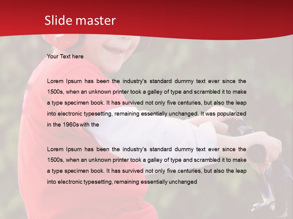 Outdoor Young Kid PowerPoint Template