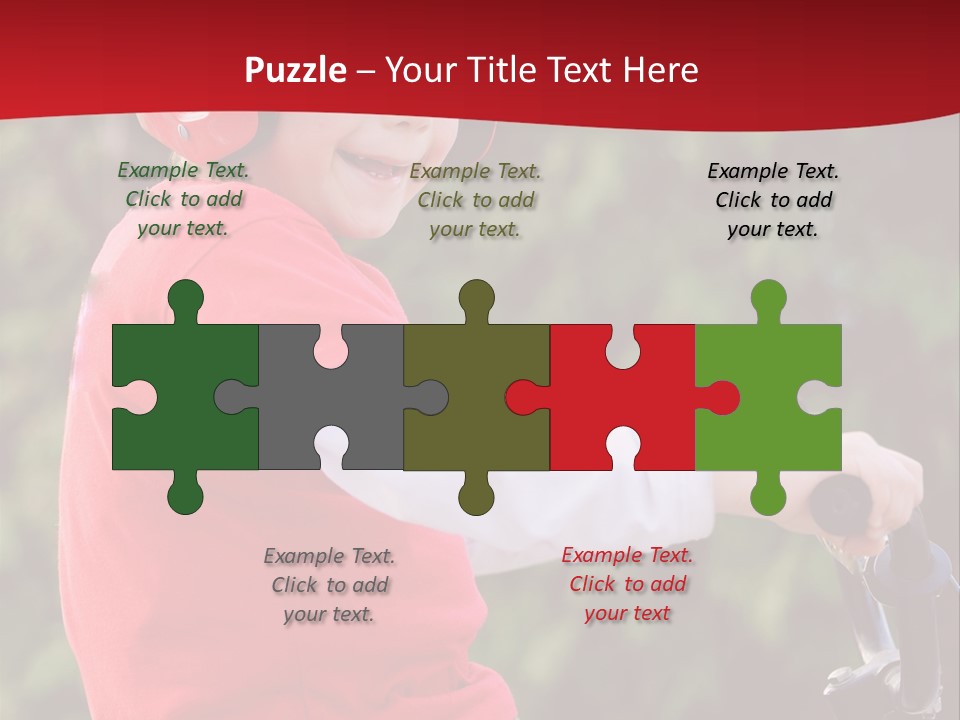 Outdoor Young Kid PowerPoint Template