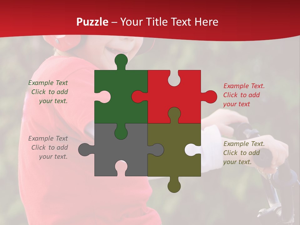 Outdoor Young Kid PowerPoint Template