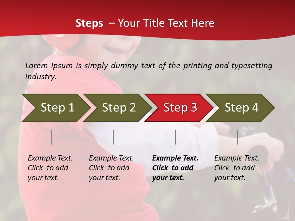 Outdoor Young Kid PowerPoint Template