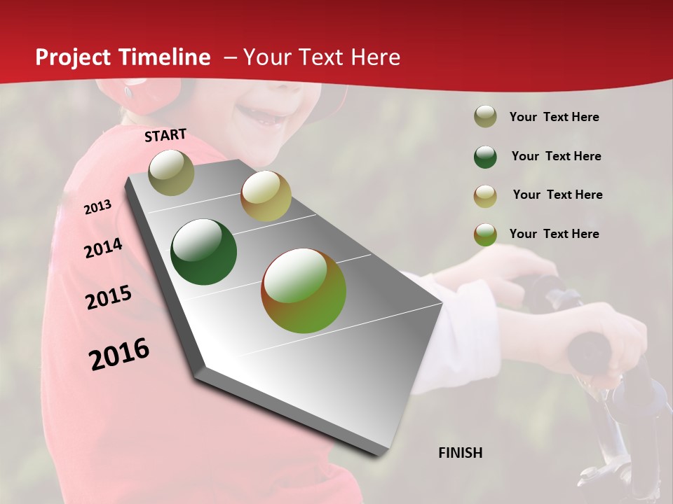 Outdoor Young Kid PowerPoint Template