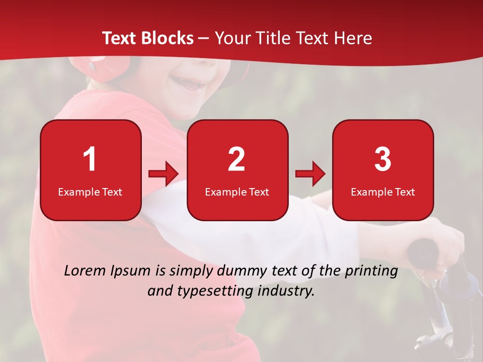 Outdoor Young Kid PowerPoint Template