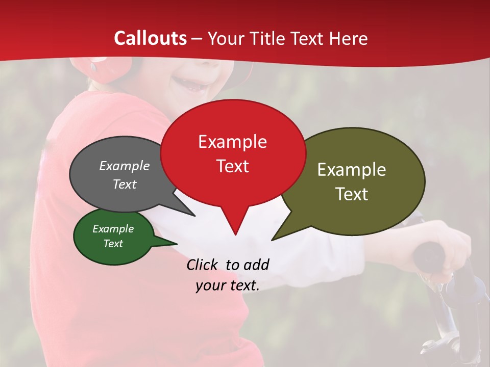 Outdoor Young Kid PowerPoint Template