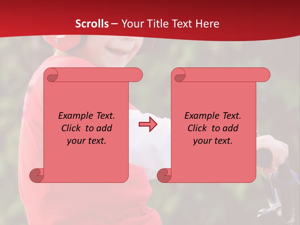 Outdoor Young Kid PowerPoint Template