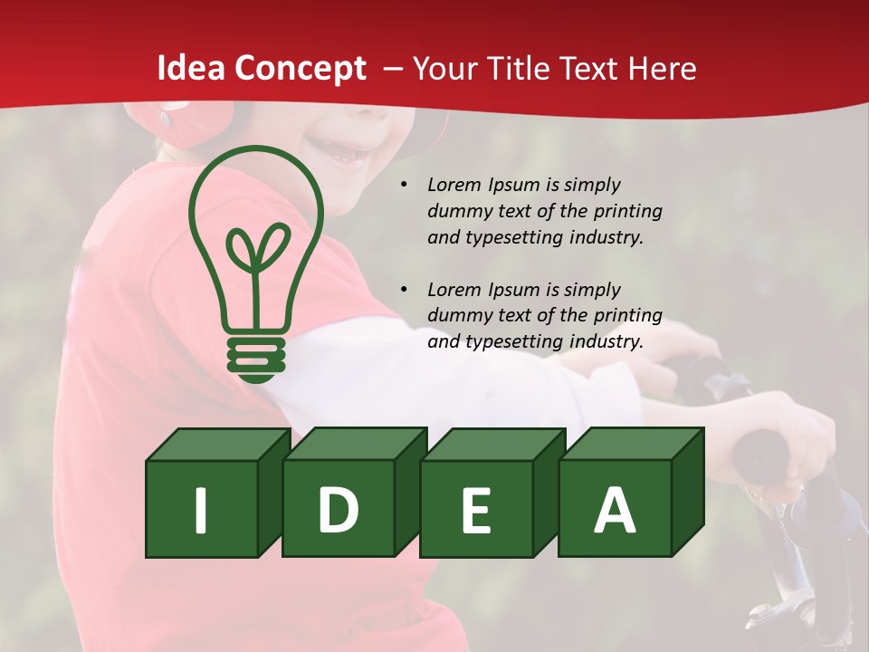 Outdoor Young Kid PowerPoint Template