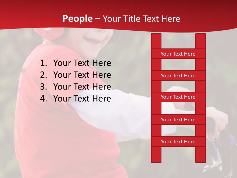 Outdoor Young Kid PowerPoint Template