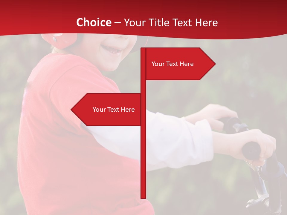 Outdoor Young Kid PowerPoint Template