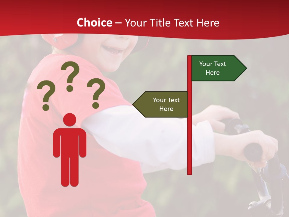 Outdoor Young Kid PowerPoint Template