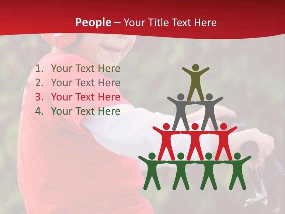 Outdoor Young Kid PowerPoint Template