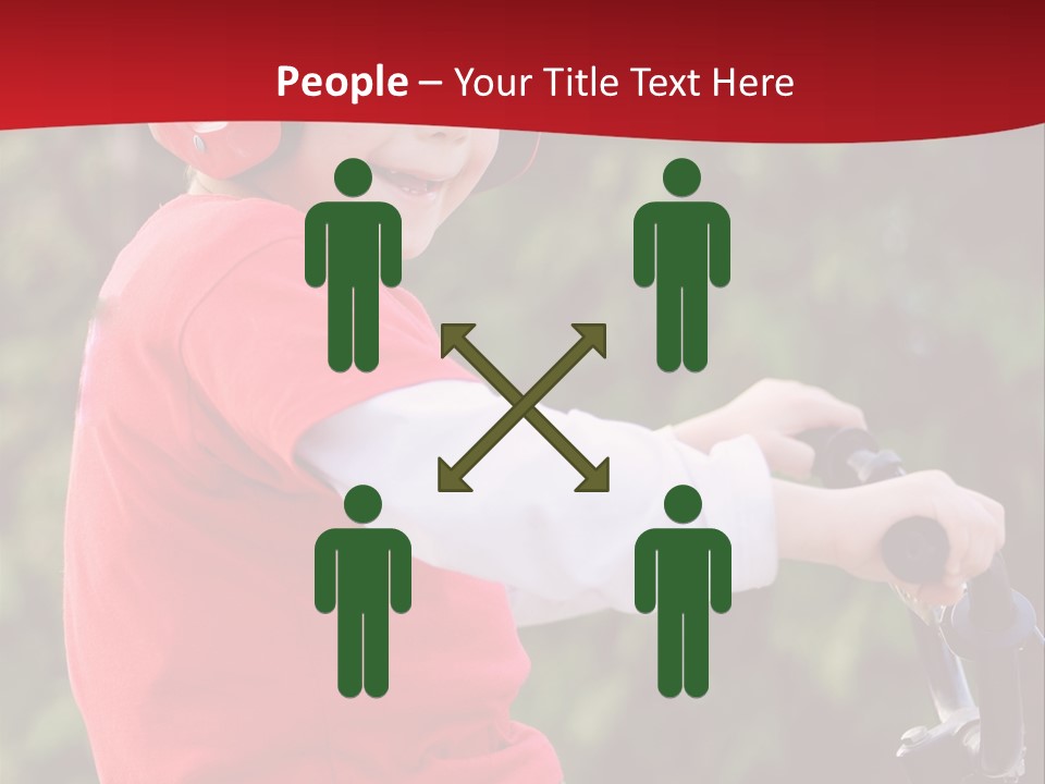 Outdoor Young Kid PowerPoint Template