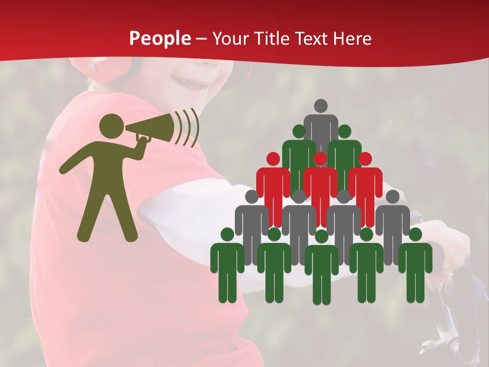 Outdoor Young Kid PowerPoint Template