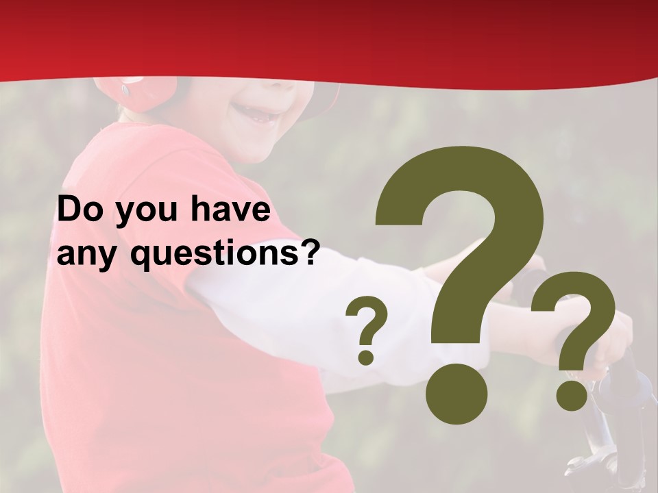 Outdoor Young Kid PowerPoint Template