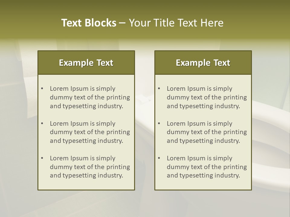 Bowl Bathroom Toilet PowerPoint Template
