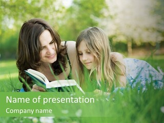 Adult Grass Enjoyment PowerPoint Template