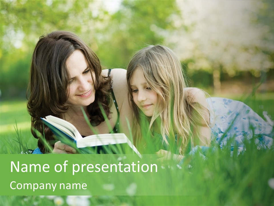 Adult Grass Enjoyment PowerPoint Template