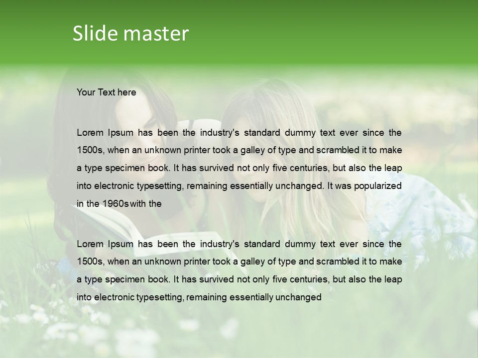Adult Grass Enjoyment PowerPoint Template