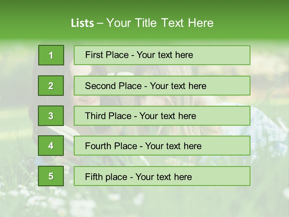 Adult Grass Enjoyment PowerPoint Template