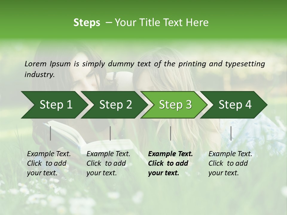 Adult Grass Enjoyment PowerPoint Template