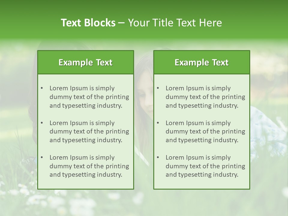 Adult Grass Enjoyment PowerPoint Template