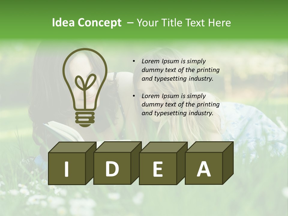 Adult Grass Enjoyment PowerPoint Template