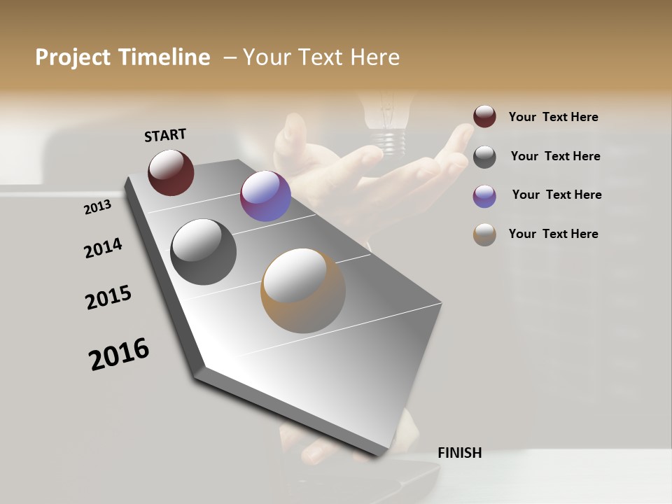 Energy Laptop Spiral PowerPoint Template