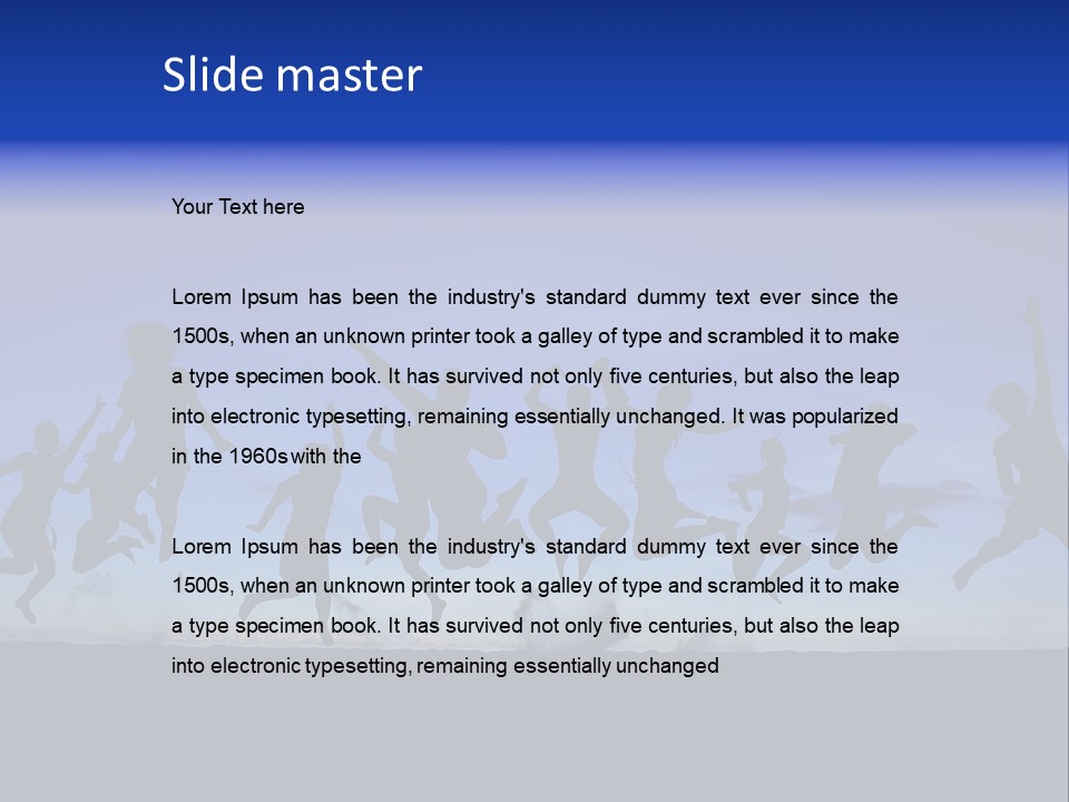 Hands Silhouette Jump PowerPoint Template