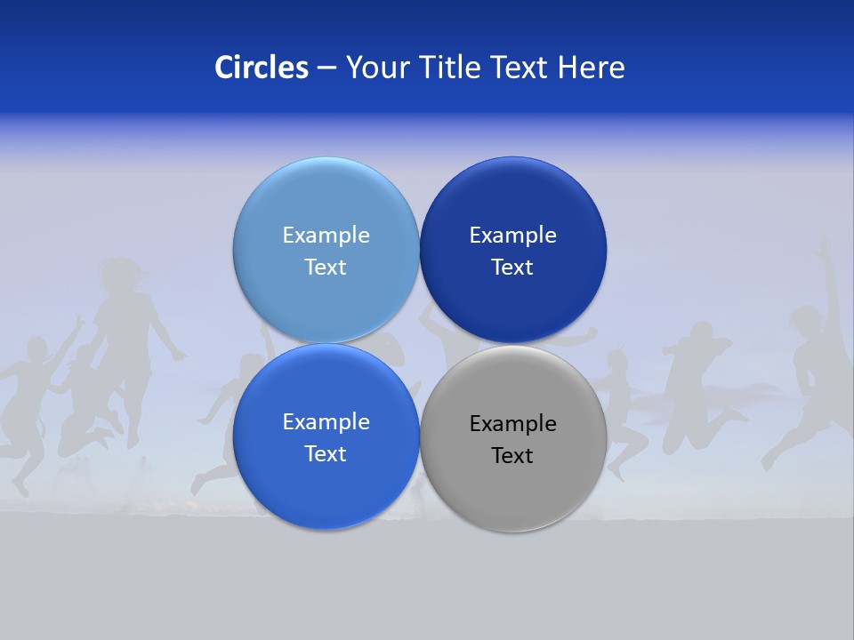 Hands Silhouette Jump PowerPoint Template