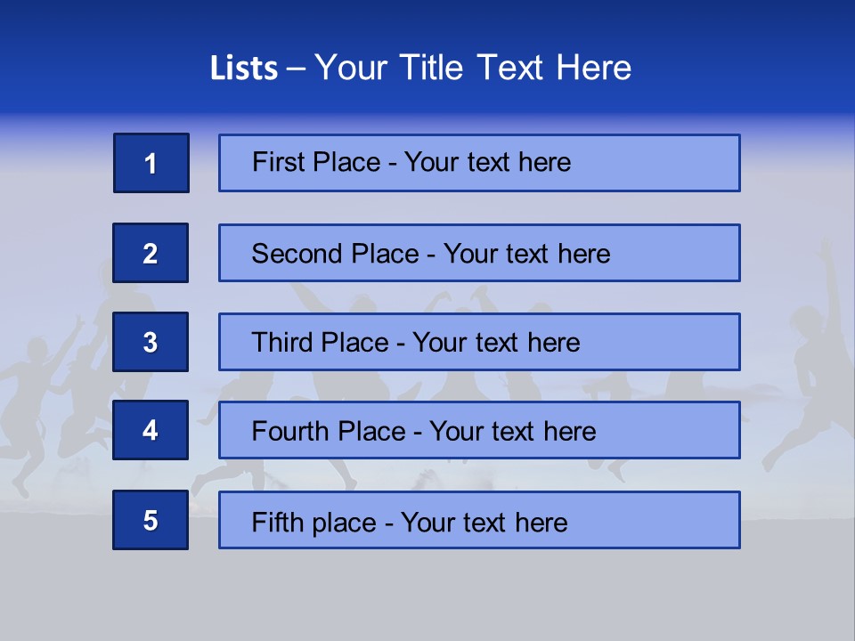 Hands Silhouette Jump PowerPoint Template