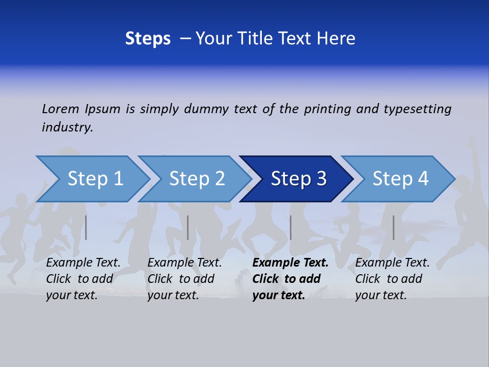 Hands Silhouette Jump PowerPoint Template
