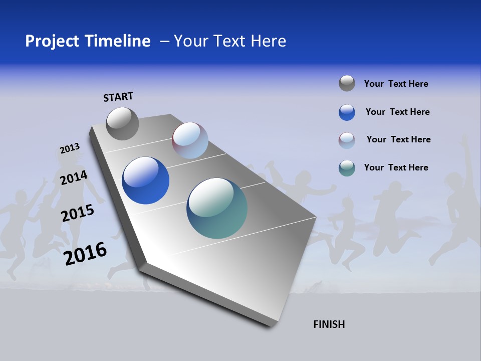 Hands Silhouette Jump PowerPoint Template