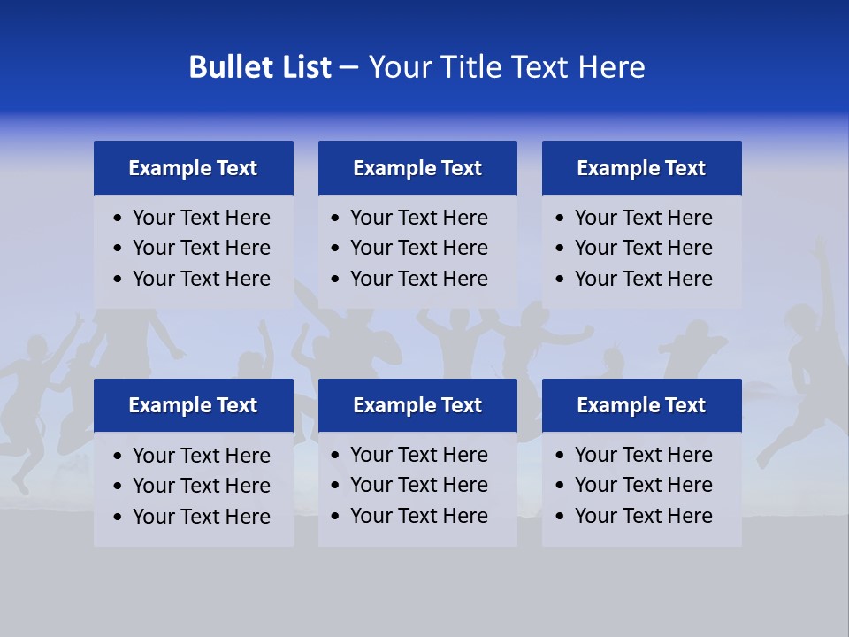 Hands Silhouette Jump PowerPoint Template