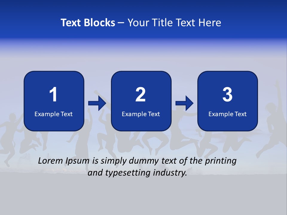 Hands Silhouette Jump PowerPoint Template