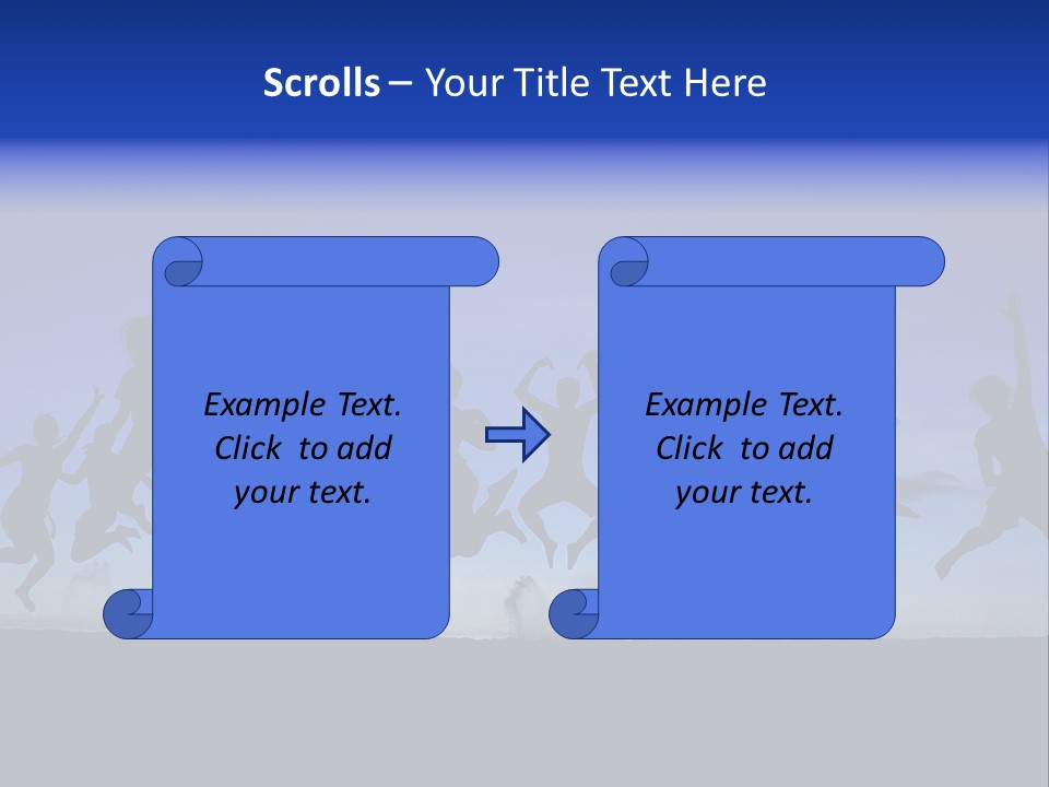 Hands Silhouette Jump PowerPoint Template